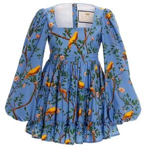 AGUA BY AGUA BENDITA Avena Canarios Tiered Mini Dress